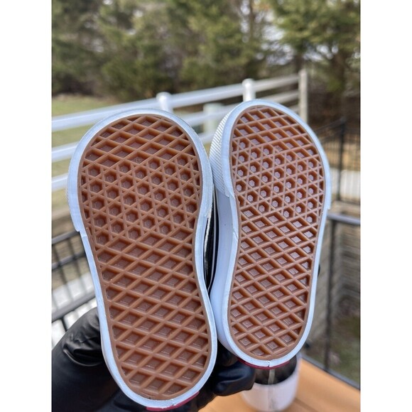 Vans Old Skool V ‘White/Black’ Size 3 (TD) VN000D3YBLK Flat Sole- Preowned - Picture 6 of 7